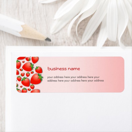 Aardbei vers roze etiket (Insitu)