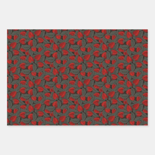 Aardbei verschillende schalen inpakpapier vel (Voorkant 2)