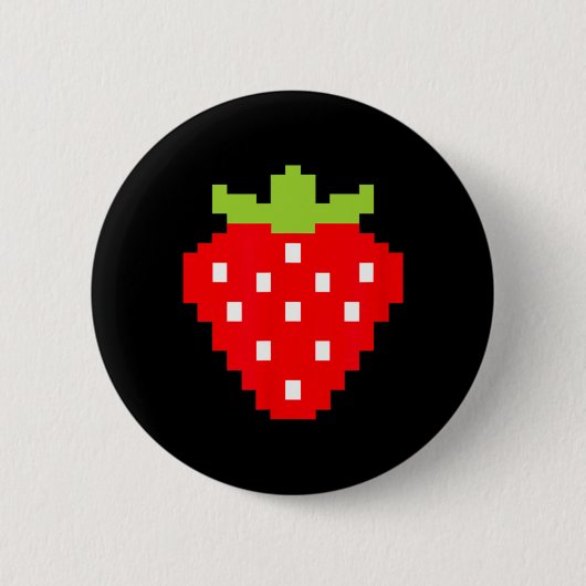 Aardbei Videogame Speler 1 Ronde Button 5,7 Cm (Voorkant)