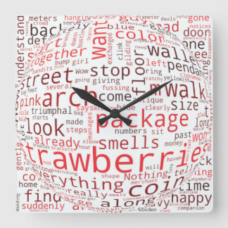 Aardbei Vierkante Klok