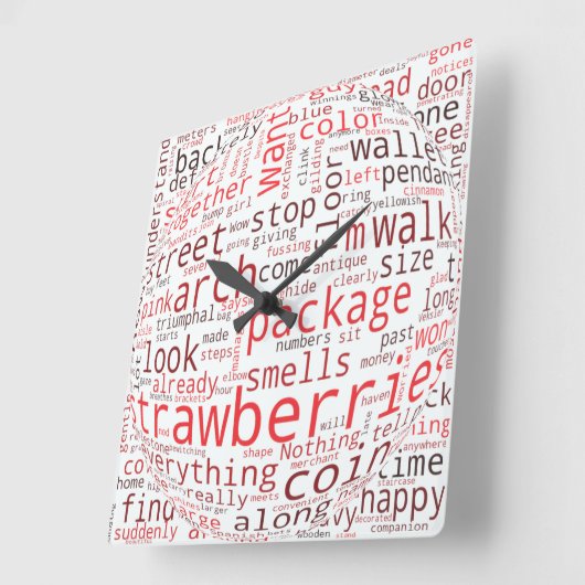 Aardbei Vierkante Klok (Hoek)