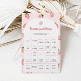 Aardbei Vind het gast Bingo Baby shower spel