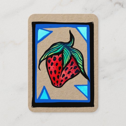 Aardbei Visitekaartje (Voorkant)