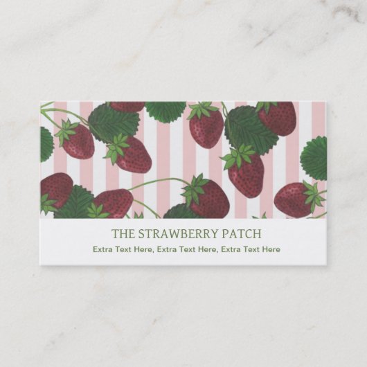 Aardbei Visitekaartje (Voorkant)