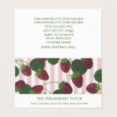 Aardbei Visitekaartje (Buitenkant ongevouwen)