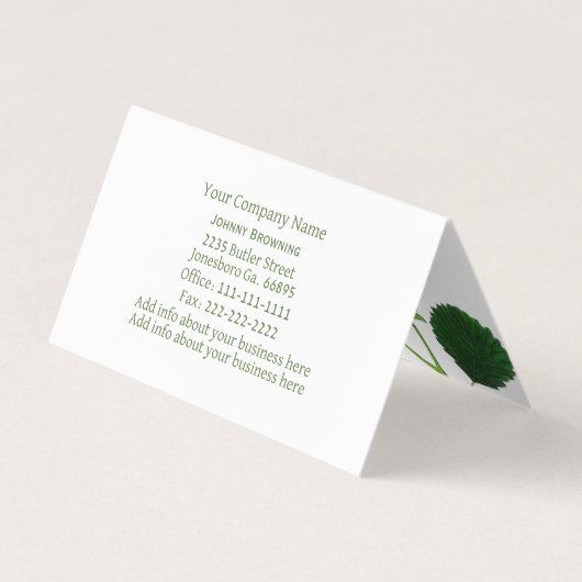 Aardbei Visitekaartje (Achterkant)