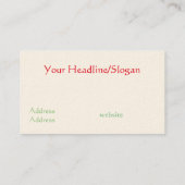  aardbei visitekaartje (Achterkant)