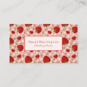 Aardbei Visitekaartje  Schattige (Voorkant)