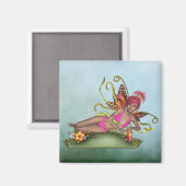 Aardbei vlinder fee magneet (Voorkant / Achterkant)