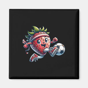 Aardbei Voetbalspeler Schattig Kawaii Voet Fruit Magneet