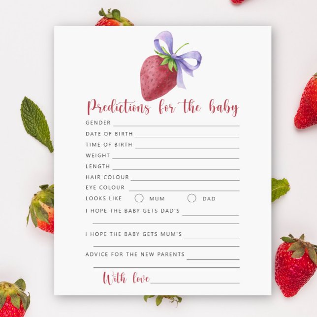 Aardbei - voorspellingen en advies voor de baby (Creator heeft geüpload)