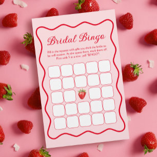 Aardbei Vrijgezellenfeest Bingo spel