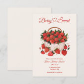 Aardbei Vrijgezellenfeest Tuin Feest Kaart (Voorkant / Achterkant)