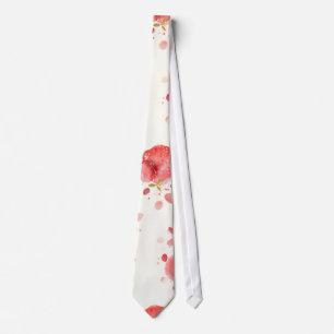 Aardbei Watercolor Patroon Rode Fruit Kunst Stropdas