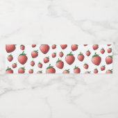 Aardbei Waterfles Etiket (Enkel label)