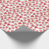 Aardbei-Waterverf Cadeaupapier (Hoek)