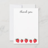 Aardbei-Waterverf Dank u wel notities (Voorkant)