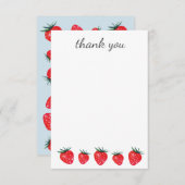 Aardbei-Waterverf Dank u wel notities (Voorkant / Achterkant)