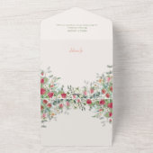 Aardbei Waterverf Genderneutraal Baby shower All In One Uitnodiging (Buitenkant)