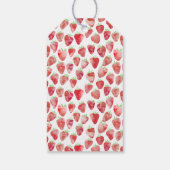 Aardbei Waterverf gepersonaliseerd dank u Cadeaulabel (Achterkant)