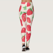 Aardbei Waterverf Kleurrijk Patroon Leggings (Achterkant)