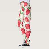 Aardbei Waterverf Kleurrijk Patroon Leggings (Links)