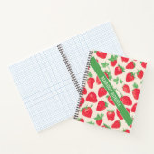 Aardbei Waterverf Kleurrijk Patroon Notitieboek (Binnen)