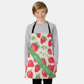 Aardbei Waterverf Kleurrijk Patroon Schort (Gedragen)
