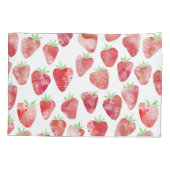 Aardbei-Waterverf Kussensloop (Achterkant-Links)