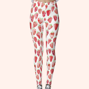 Aardbei-Waterverf Leggings