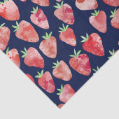 Aardbei Waterverf Navy Blue Tissuepapier (Detail)