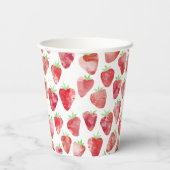 Aardbei-Waterverf Papieren Bekers (Achterkant)