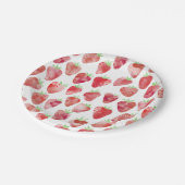 Aardbei Waterverf Pattern Papieren Bordje (Gekanteld)