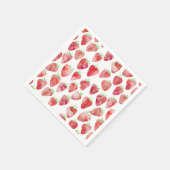 Aardbei-Waterverf Servet (Hoek)