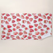 Aardbei-Waterverf Strandlaken (Voorkant)