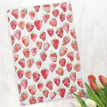 Aardbei-Waterverf Theedoek<br><div class="desc">Sweet, vers en fruitig ontwerp van de aardbeiboom voor de waterverf. Originele kunst van Nic Squirrell</div>