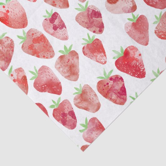 Aardbei-Waterverf Tissuepapier (Detail)