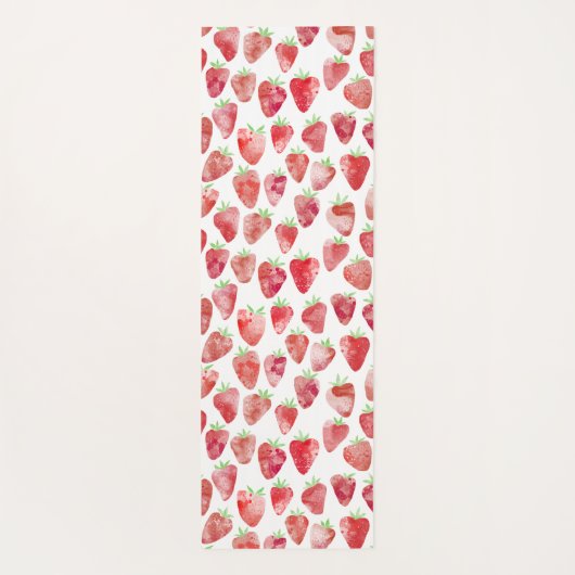 Aardbei-Waterverf Yogamat (Achterkant)