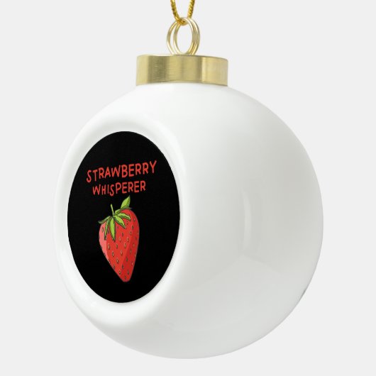 Aardbei Whisperer Keramische Bal Ornament (Rechts)