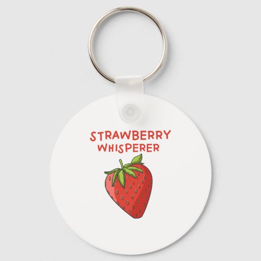Aardbei Whisperer Sleutelhanger (Voorkant)