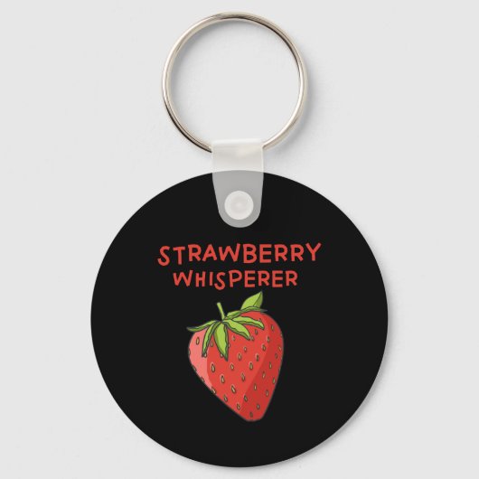 Aardbei Whisperer Sleutelhanger (Voorkant)