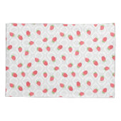 Aardbei White. Kussensloop (Achterkant)