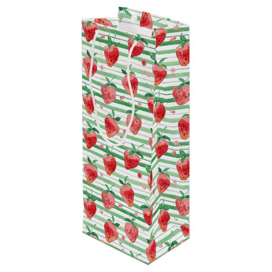 Aardbei Wijn Cadeautas (Achterkant Gekanteld)