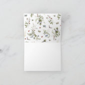 Aardbei Wilde Bloemen Aquarel Script Bedankt (Binnen)