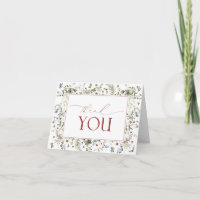 Aardbei Wilde Bloemen Aquarel Script Bedankt
