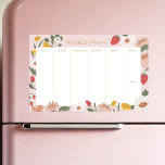 Aardbei Wildflower Floral Girly Weekly Planner Magnetisch Uitwisbaar Vel<br><div class="desc">Een mooie manier om je drukke week te organiseren is met onze wekelijkse magnetische droge laserplaat. Onze prachtige wekelijkse magnetische droge laserplaat is voorzien van onze eigen handgetekende natuurbloemen van aardbeien. De dagen van de week worden georganiseerd in kolommen zodat je je dagen kunt organiseren. Illustraties van de "Moodthology Papery"...</div>