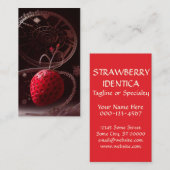 Aardbei winterscène visitekaartje (Voorkant / Achterkant)