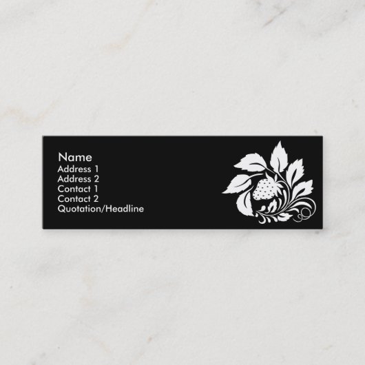 Aardbei_Wit Mini Visitekaartje (Voorkant)