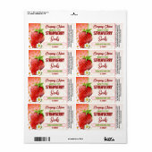 Aardbei Zaad Label (Full Sheet)