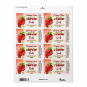 Aardbei Zaadlabel Etiket (Full Sheet)